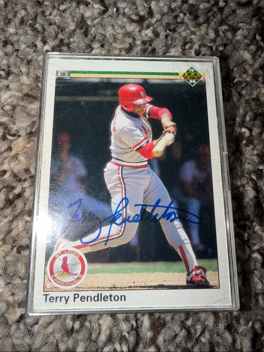 Autographed Baseball Trading Card - Red & White